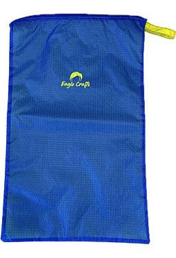 Travelbag - Packsack -  7 Liter nur 16 gr. - blau/gelb- aus Gleitschirmstoff - upcycling