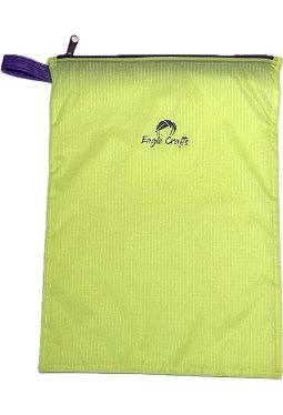 Travelbag - Packsack -  4.5 Liter nur 15 gr. - neongelb/violett- aus Gleitschirmstoff - upcycling