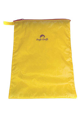 Travelbag - Packsack -  4.5 Liter nur 15 gr. - goldgelb/dunkelrot- aus Gleitschirmstoff - upcycling